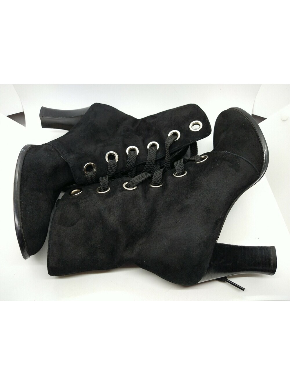 Sam & Libby Ankle Boots High Heel Black 9.5m Leather 211